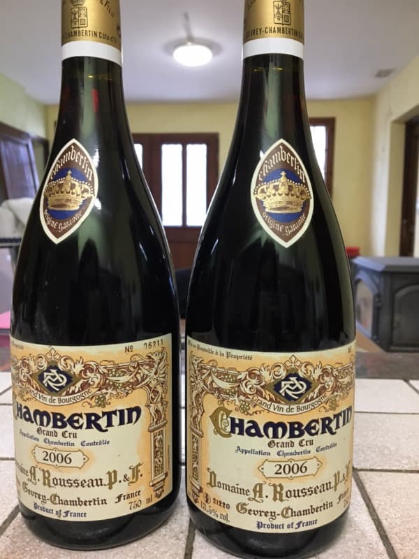 2 x Chambertin, Chambertin grand cru, Armand Rousseau, 2006
