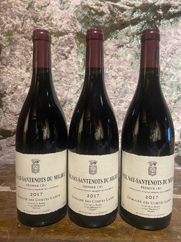 3 x Volnay, 1er Cru Santenots du Milieu, Domaine des Comtes Lafon, 2017