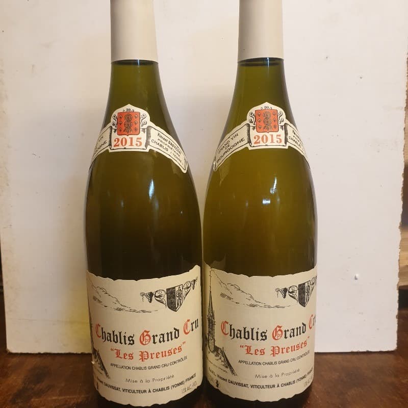 2 x chablis grand cru preuses, dauvissat vincent, 2015