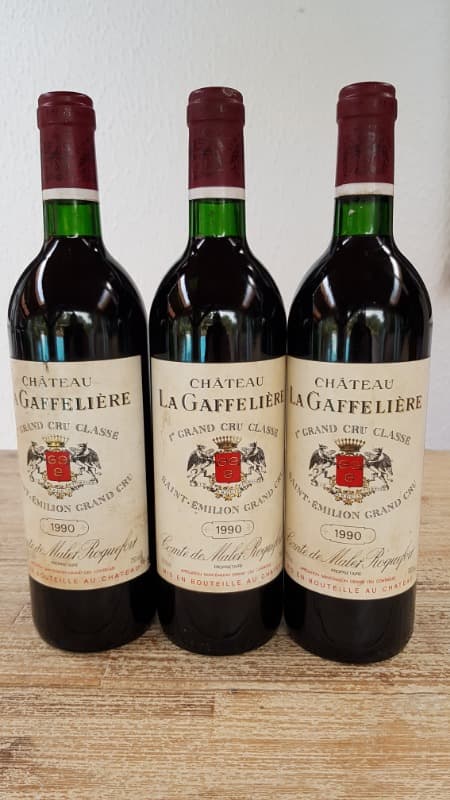 3 x Château La Gaffelière, Saint-Émilion Grand Cru, 1990