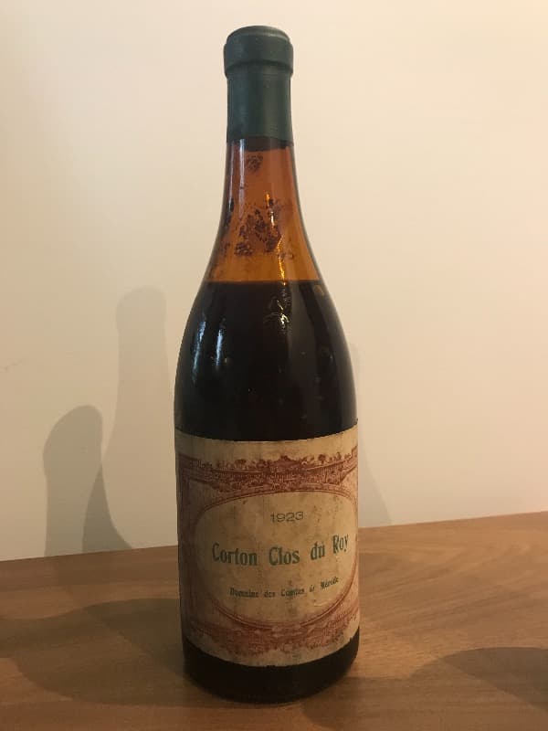Corton, Clos du Roy, Mise en bouteille par Faiveley domaine des comtes de Merode, 1923