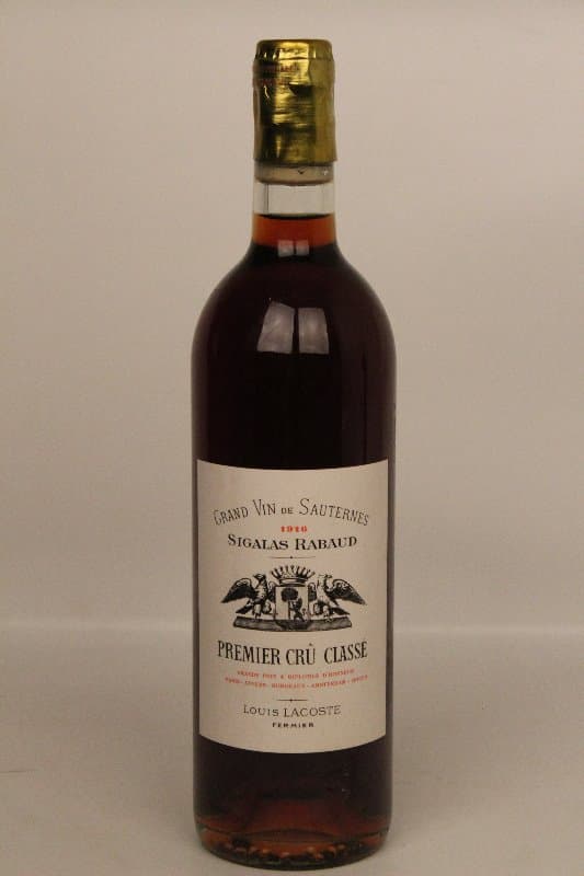 Château Sigalas Rabaud, Sauternes, 1916