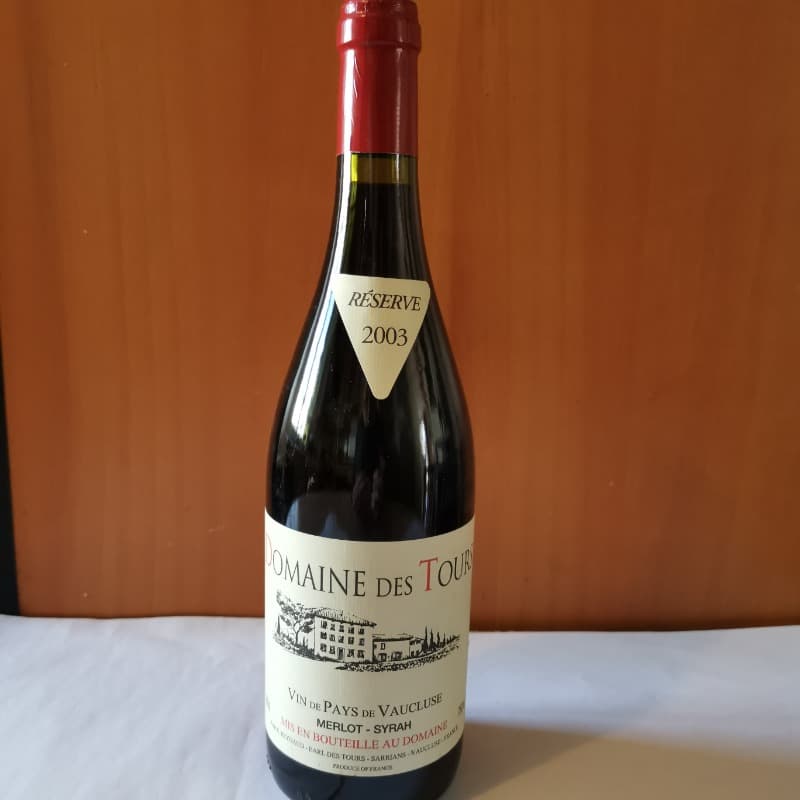 Vin de Pays du Vaucluse, Merlot-Syrah, Domaine des Tours, 2003