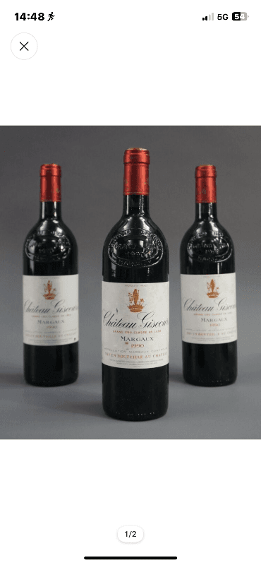 3 x Château Giscours, Margaux, 1990