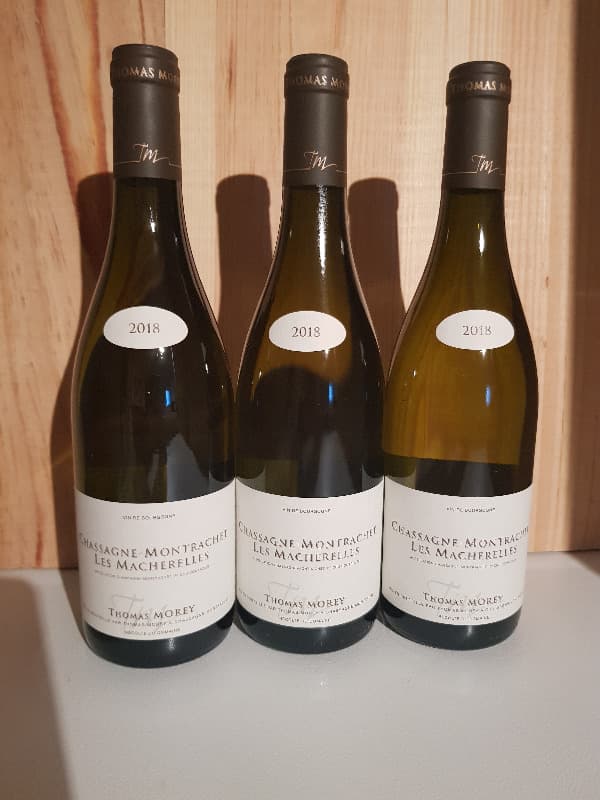 3 x Chassagne-Montrachet, 1er cru Macherelles, Thomas MOREY, 2018