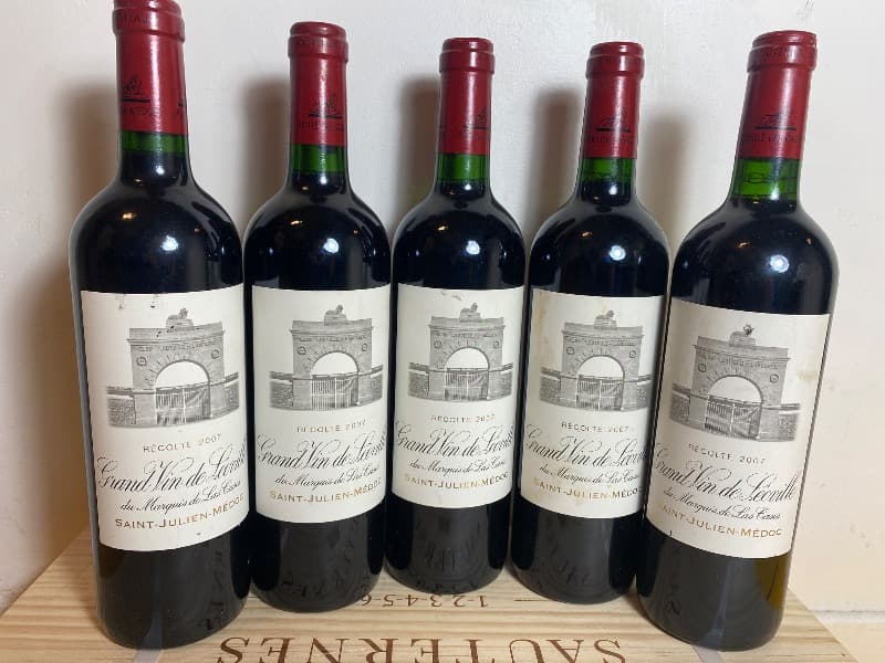 5 x Grand Vin de Léoville du Marquis de Las Cases, Saint-Julien, 2007