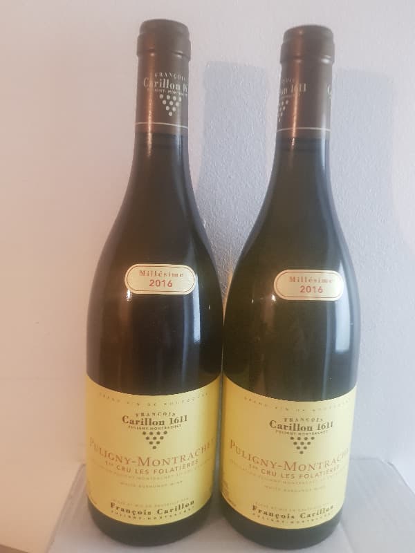 2 x Puligny-Montrachet, 1er cru - Folatières, François Carillon, 2016