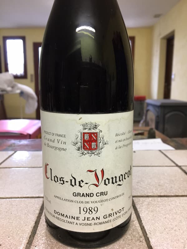 Clos de Vougeot, Clos Vougeot Grand Cru, Jean Grivot, 1989