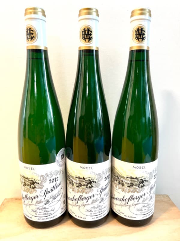 3 x Riesling Spatlese - Scharzhofberger, Egon Muller, Moselle, 2012