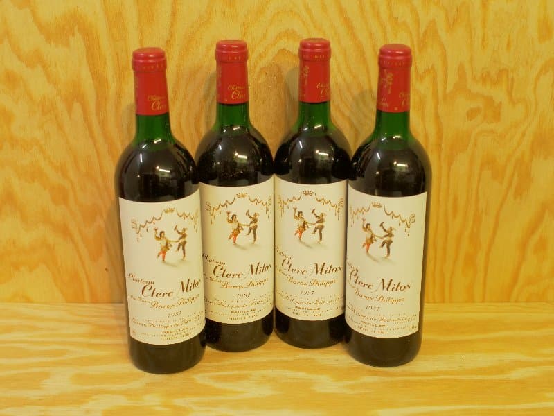 4 x Château Clerc Milon Mouton Rothschild, Pauillac, 1987