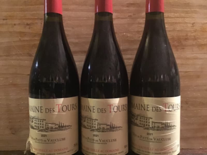 3 x Vin de Pays du Vaucluse, Domaine des Tours, 2021