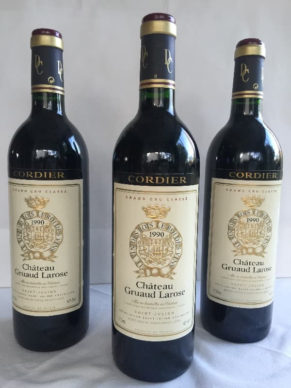 3 x Chateau Gruaud Larose, Saint-Julien, 1990