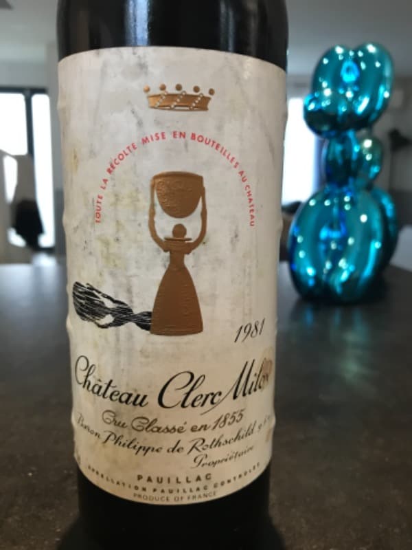 Château Clerc Milon Baron Philippe de Rothschild, Pauillac, 1981