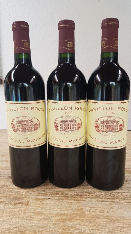 3 x Pavillon Rouge, Château Margaux, Margaux, 2005