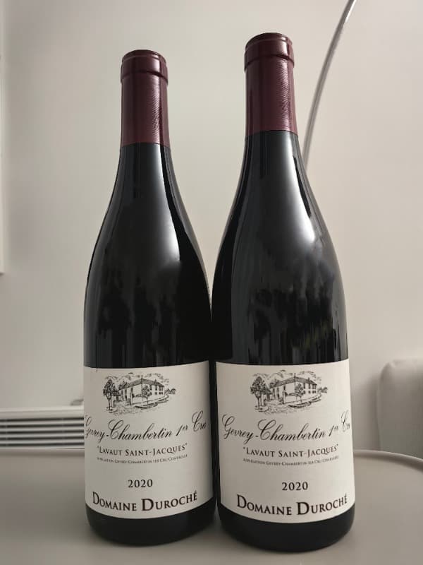 2 x Gevrey-Chambertin, 1er Cru Lavaut Saint Jacques, Domaine Duroché, 2020