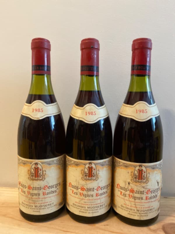 3 x Nuits-Saint-Georges, Les vignes Rondes, Domaine Georges Mugneret, 1985