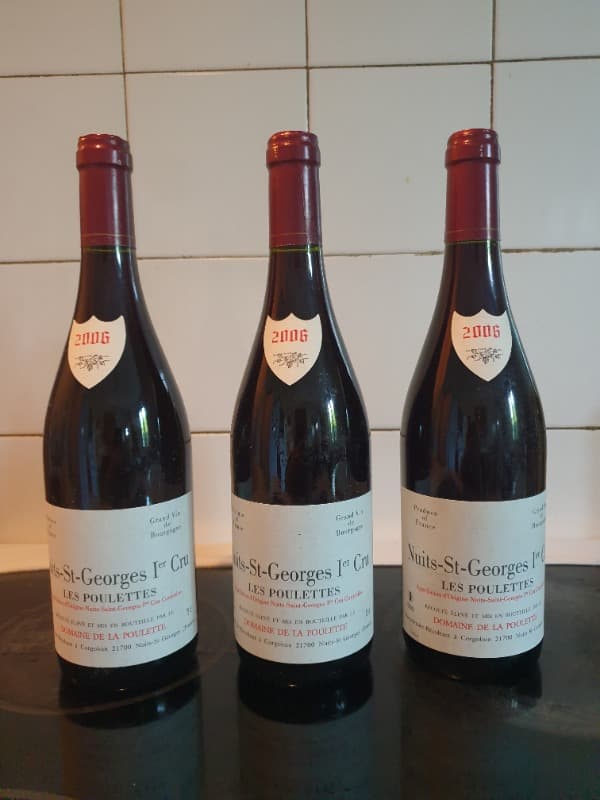 3 x Nuits-Saint-Georges, 1 cru les Poulettes, Domaine de la Poulette, 2006