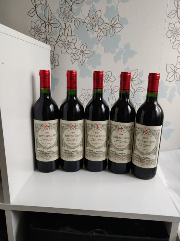 5 x Château Gazin, Pomerol, 1990