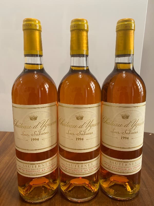 3 x Château d’Yquem, Sauternes, 1994