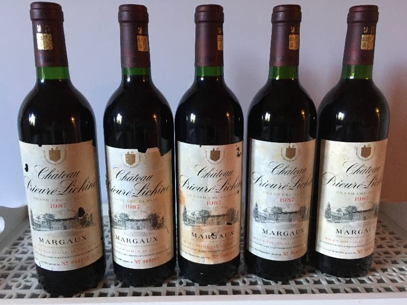 5 x Grand cru classé, Château Prieuré-Lichine, Margaux, 1987