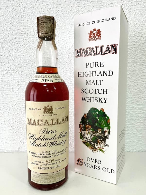 15 YEARS OLD - Pure Highland Malt 80º Proof, Macallan, Whisky, 1955