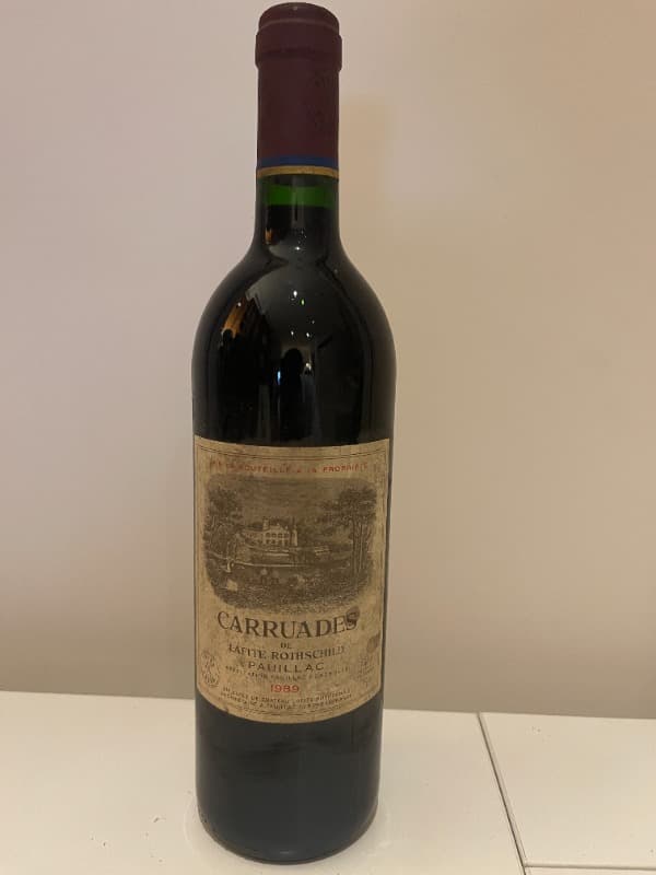 Carruades, Lafite Rothschild, Pauillac, 1989