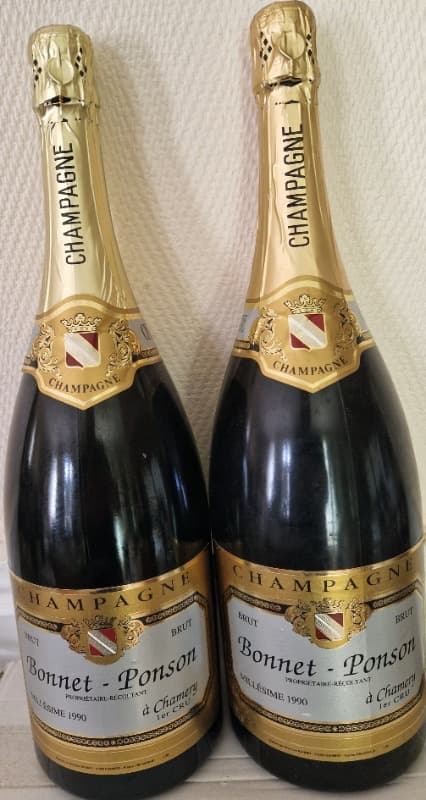 2 x 1er cru, Bonnet Ponson, Champagne, 1990 (Magnum)