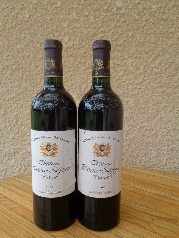 2 x château Beau Séjour Bécot, Saint Emilion-1er GCC, 2008