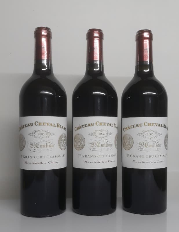 3 x 1er Grand Cru classé A, Château Cheval Blanc, Saint-Émilion, 2008