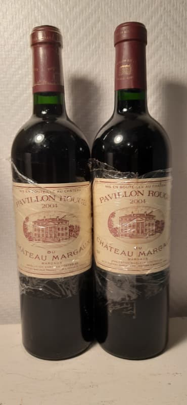 2 x Pavillon Rouge, château Margaux, Margaux, 2004