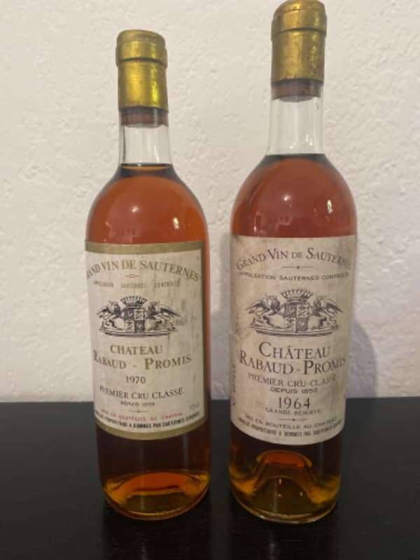 2 x Château Rabaud-Promis, Sauternes, 1964/1970