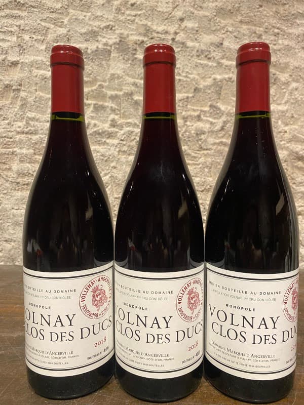 3 x Volnay, Clos des Ducs, Domaine Marquis d'Angerville, 2018