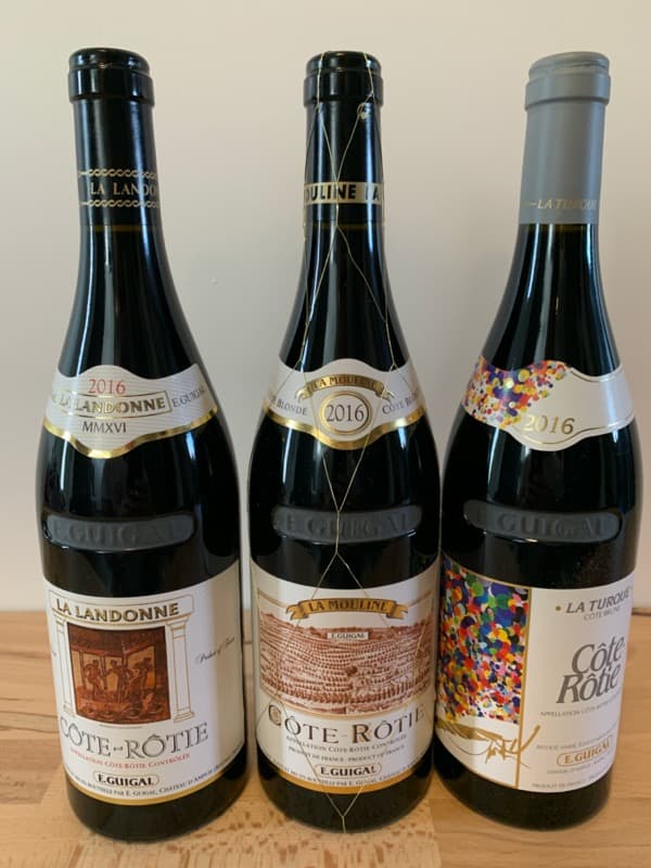 3 x Côte-Rôtie, Trilogie Ladonne Turque Mouline, Guigal, 2016