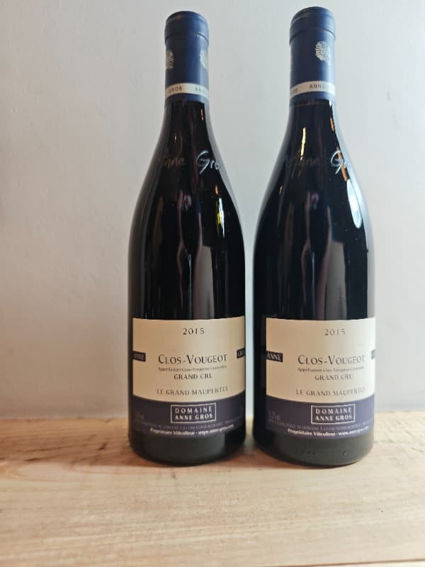 2 x Clos de Vougeot, Le Grand Maupertui, Domaine Anne Gros, 2015