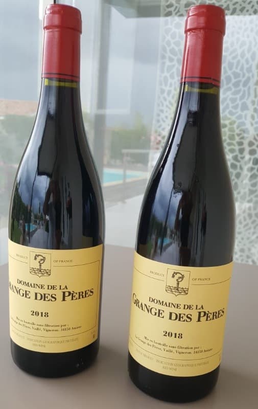 2 x La Grange des Pères, Vin de Pays de l'Hérault, 2018