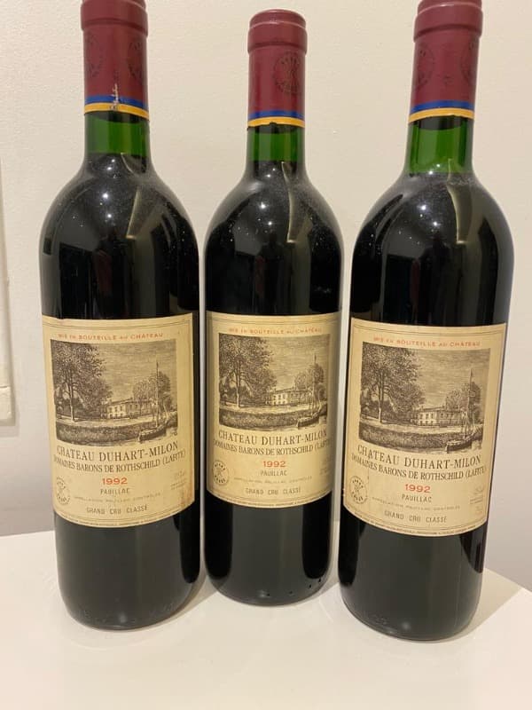 3 x Château Duhart-Milon, Pauillac, 1992