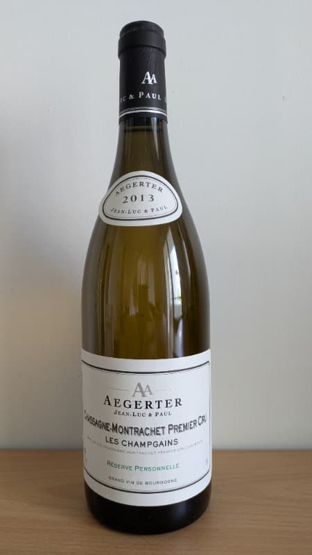 Chassagne-Montrachet, 1er Cru - Les Champgains, Aegerter, 2013