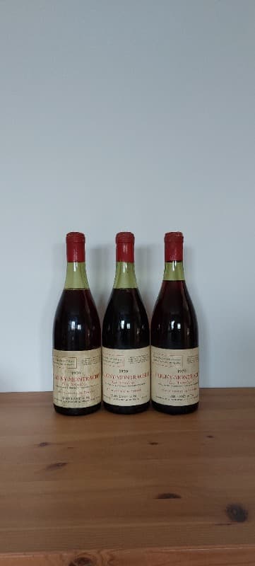 3 x Puligny-Montrachet, Les tremblots, Jean Lamy, 1970