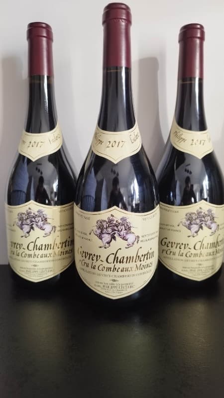3 x Gevrey-Chambertin, 1er Cru Combes aux Moines, Philippe Leclerc, 2017