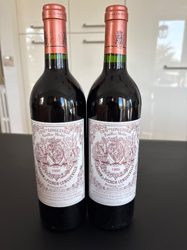 2 x Au Baron, château Pichon Longueville, Pauillac, 1995