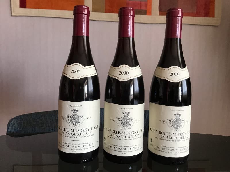 3 x Chambolle-Musigny, 1er Cru "Les Amoureuses", Domaine MOINE-HUDELOT, 2000