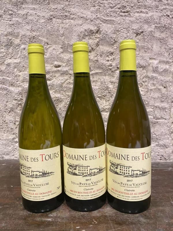 3 x Vin de Pays du Vaucluse (Bc/Wh), Domaine des Tours, 2017
