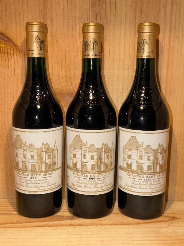 3 x Château Haut-Brion, Pessac-Léognan, 1990