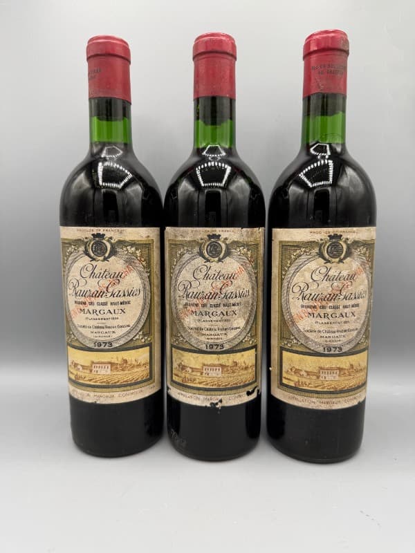 3 x Château Rauzan-Gassies, Margaux, 1973
