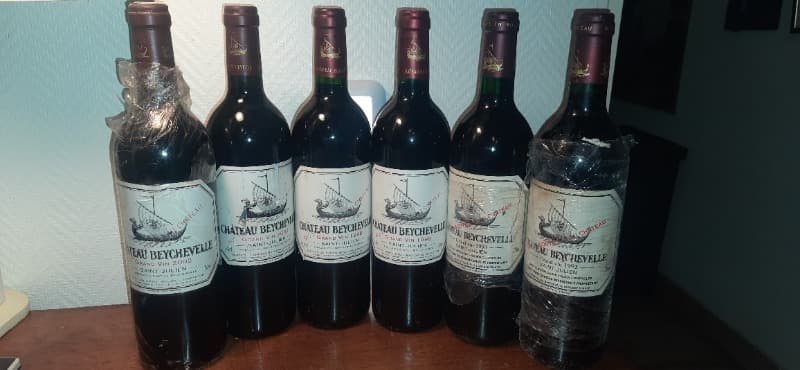 6 x château Beychevelle, Saint-Julien, 1993/1998/2002