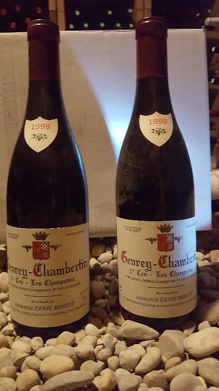2 x Gevrey-Chambertin, 1er cru les Champeaux, Denis Mortet, 1999