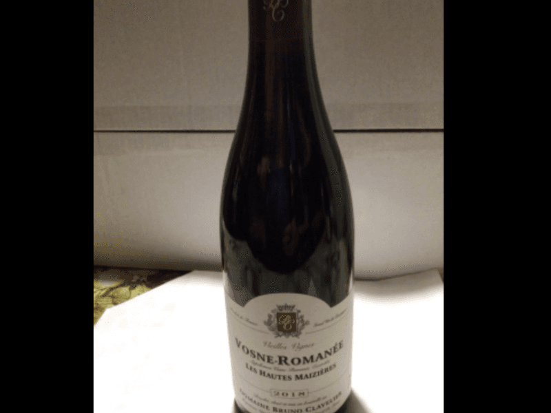 Vosne-Romanée, vieilles vignes -les Hautes Maizieres, Bruno Clavelier, 2018