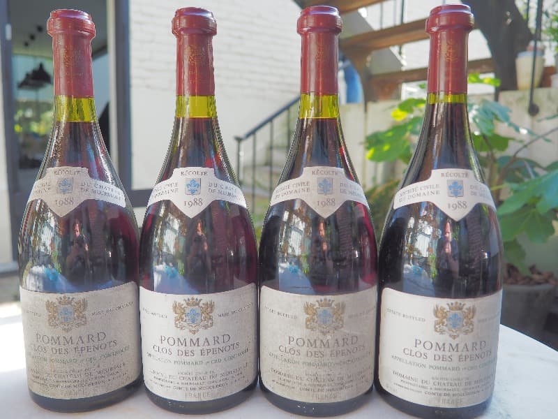 4 x Pommard, Clos des Epenots, Domaine du Château de Meursault, 1988