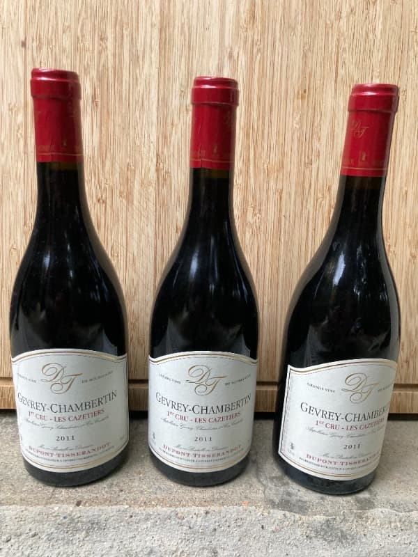 3 x Gevrey-Chambertin, 1er cru Les Cazetiers, Domaine Dupont-Tisserandot, 2011