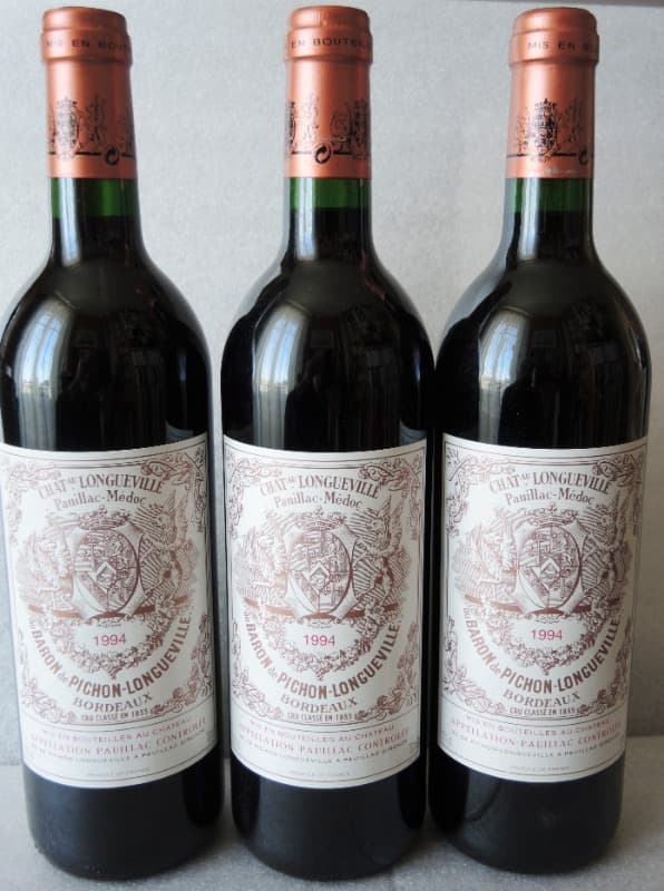 3 x Baron de Pichon-Longueville, Château Pichon-Longueville, Pauillac, 1994